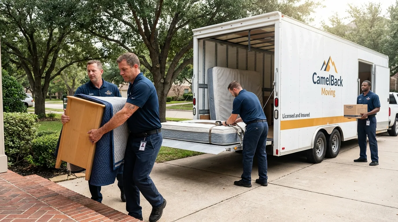 Crew loading residential truck for cross-state move from Elkton, KY